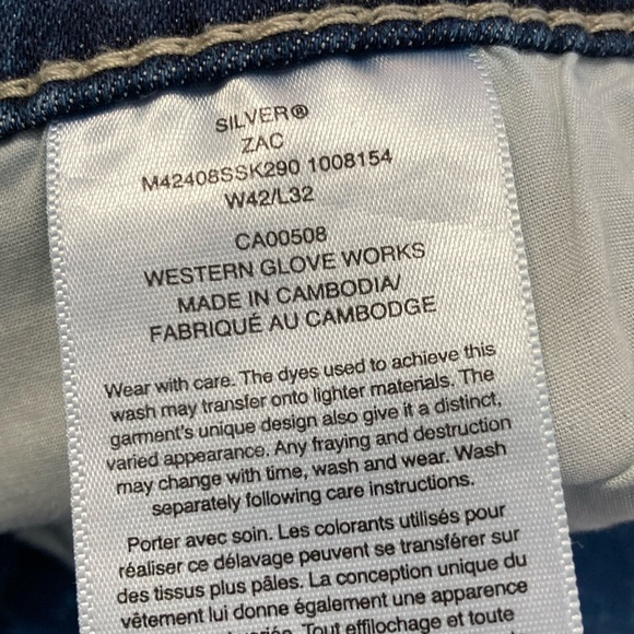Silver jeans, Zac ,size 42/32 - Picture 11 of 11
